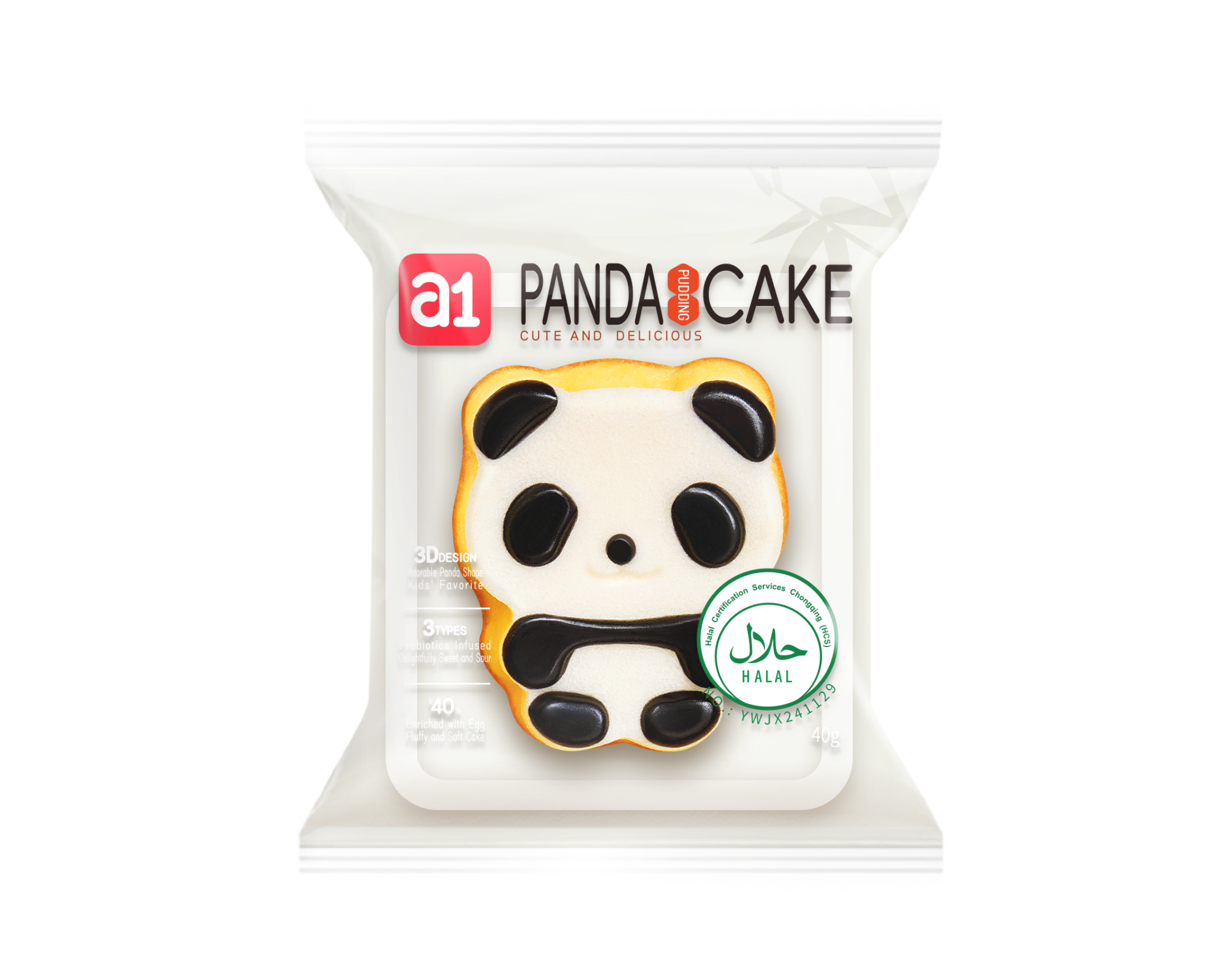 A1 Panda Pudding Cake 40g