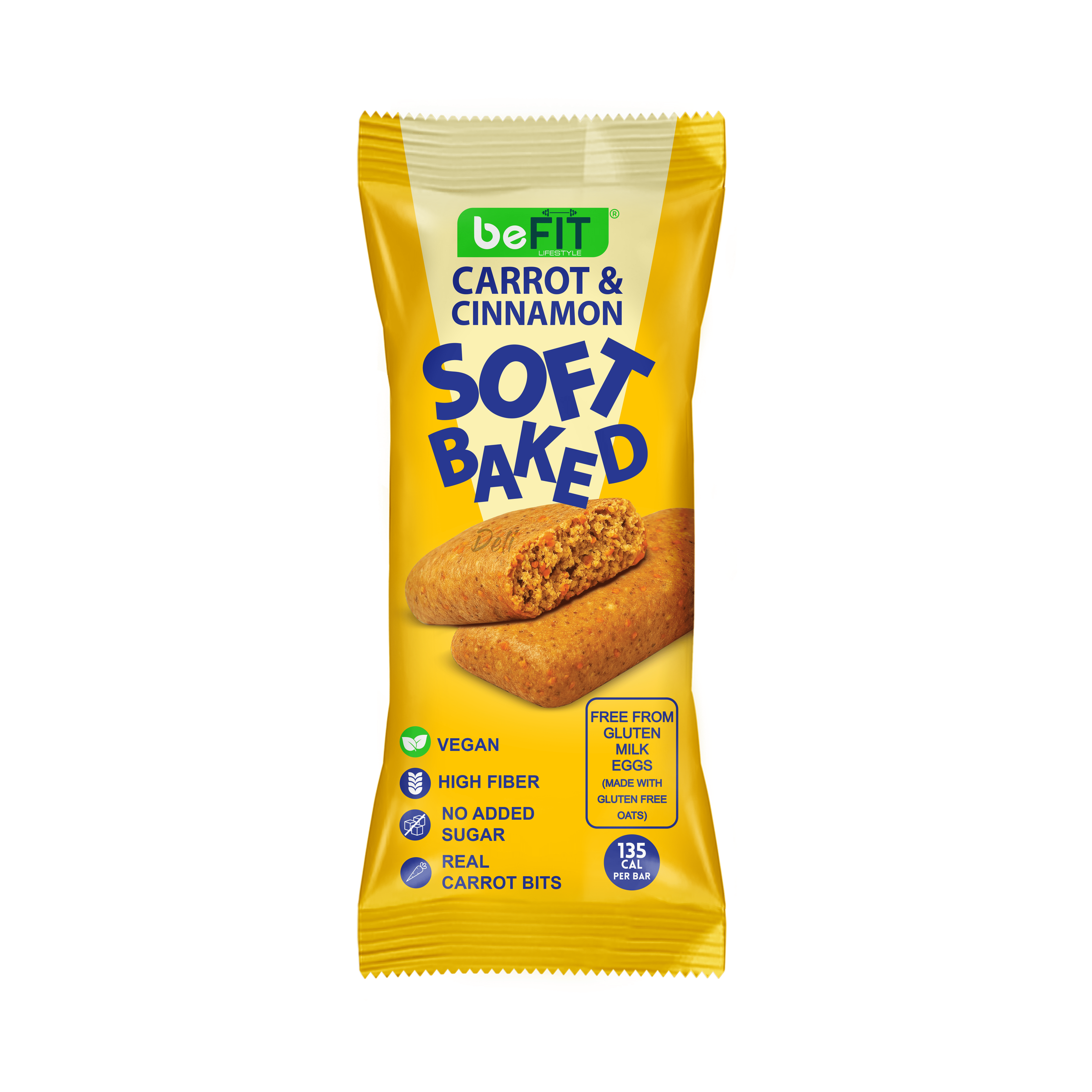 Befit Cereal Cake Bar 35g - Cinnamon and Carrot