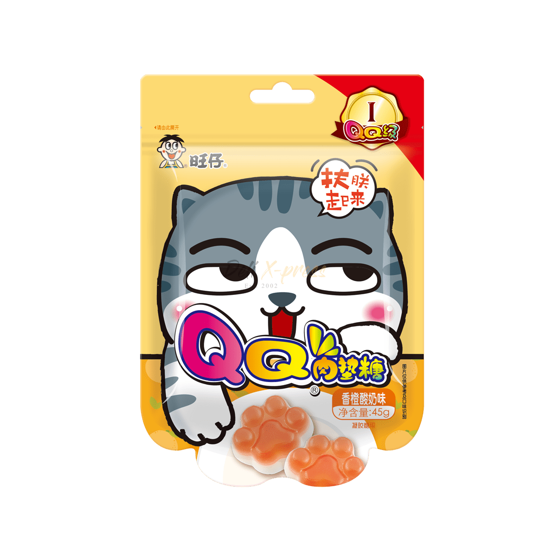 Want Want Cat Paw Gummies Orange Yoghurt 45g