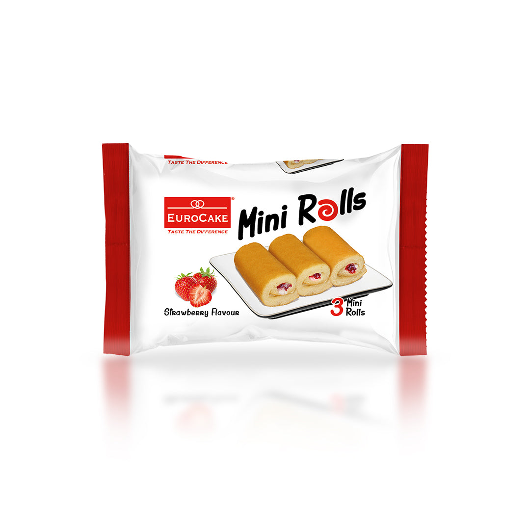 Eurocake Mini Roll 3s (Strawberry) 60g