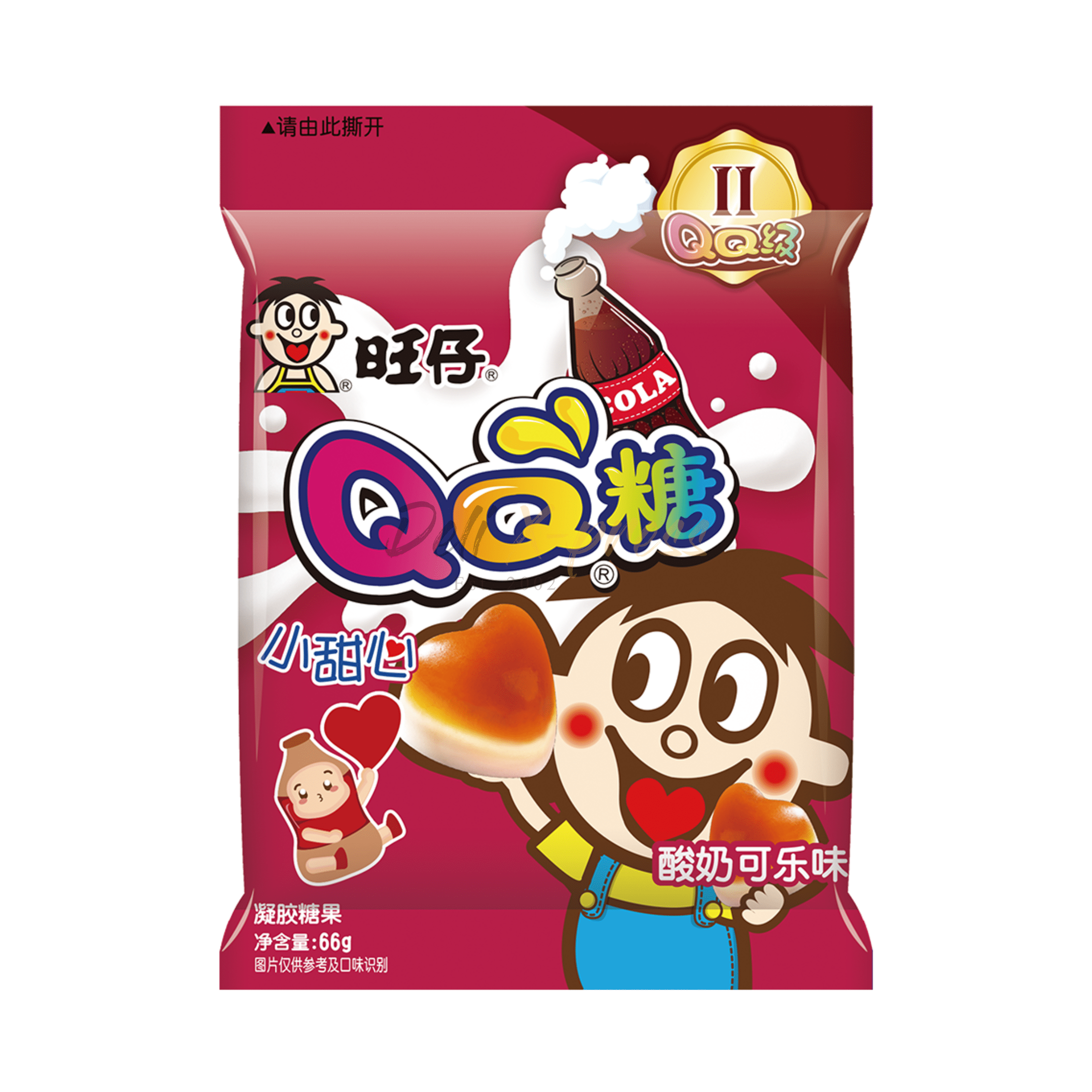 Want Want QQ Heart Gummies Cola Yoghurt 66g
