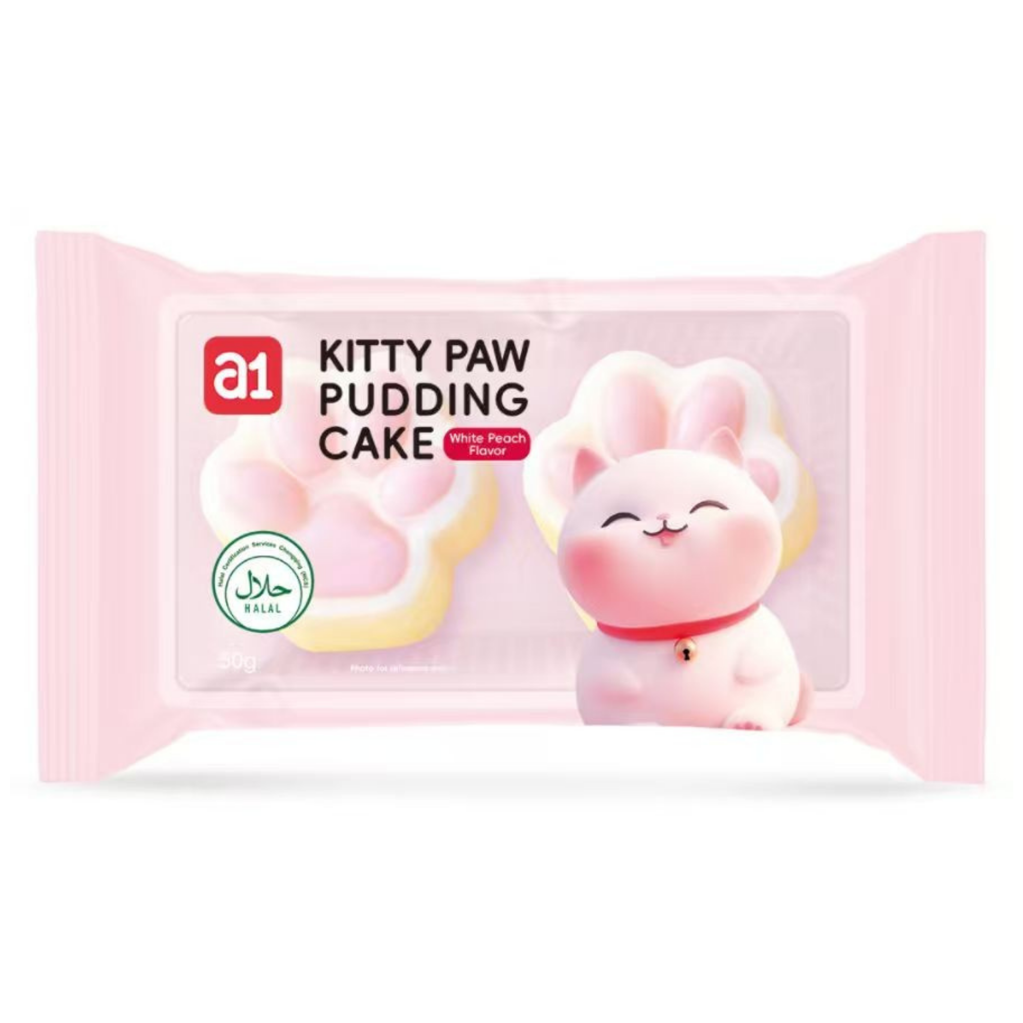 A1 Kitty Paw Pudding Cake (White Peach) 50g